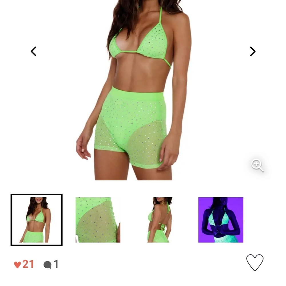 iHeartRaves Neon Green Matching Set